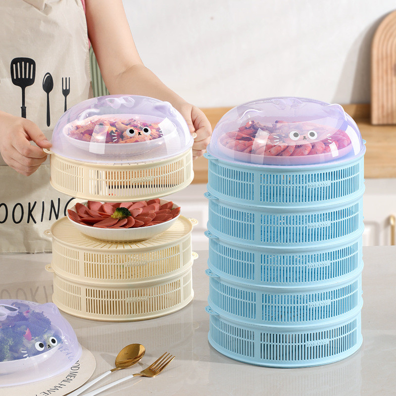 Mới Vỏ Rau Củ Củ Củ Nhiều Lớp Giỏ Rửa Rau Củ Vỏ Cơm Hộ Gia Đình Bàn Ăn Che Bụi Chống Muỗi