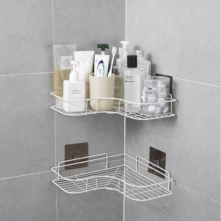 Phòng Tắm Không Rỉ Góc Kệ Sắt Nghệ Thuật Giá Để Đồ Nhà Bếp Hình Tam Giác Giá Đỡ Khung Góc Tắm
