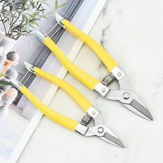 Kéo tỉa cam lưới hái trái cây inox, dùng cho vườn hoa, vườn cây ăn quả