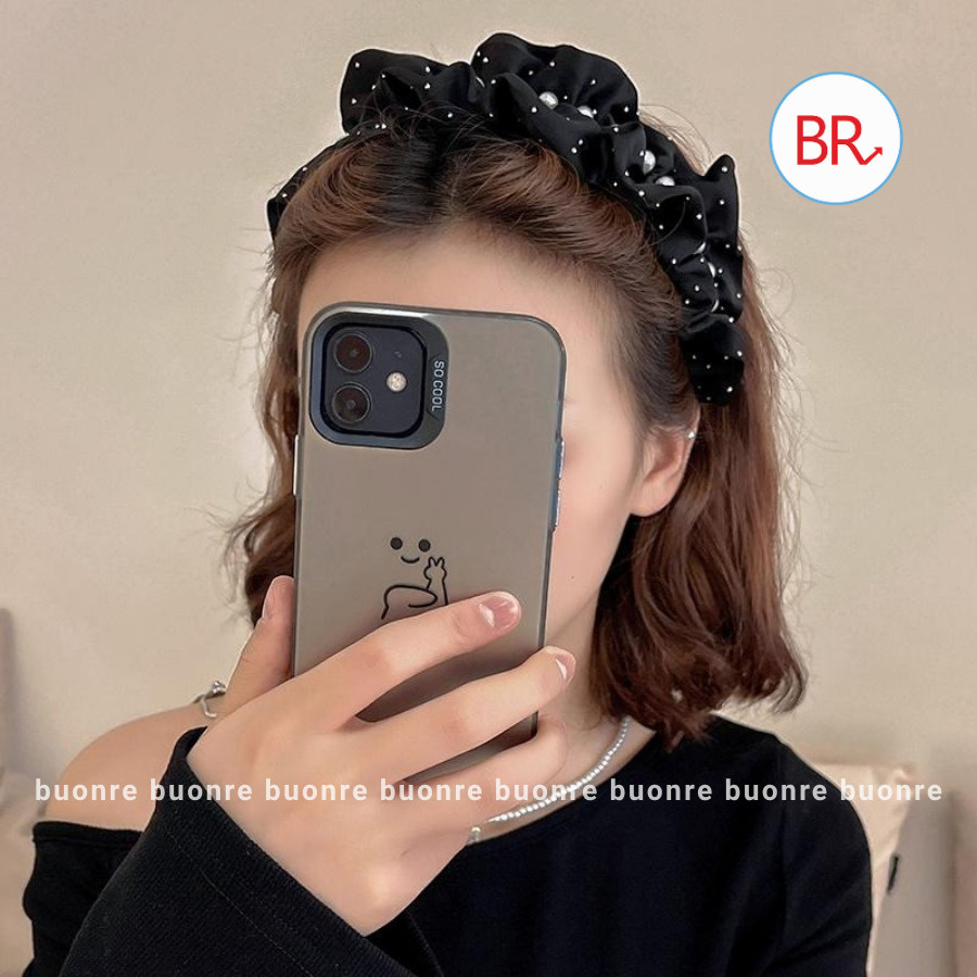 Bờm chấm bi đính ngọc trai–Bờm tóc nữ dự tiệc,bờm ngọc trai bản nhỏ xinh,phụ kiện cài tóc thời trang hottrend 2025