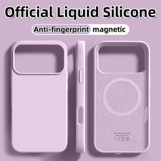 Ốp điện thoại silicon lỏng chính thức sang trọng ẩn từ tính cho iPhone 17 Pro max 16 15 14 13 12 Pro max Ốp lưng thẩm mỹ chống sốc iPhone 17 Air 16 15 14 plus Chống vân tay