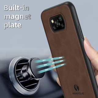 Ốp điện thoại Trơn Mờ Cho Xiaomi Poco X3 Pro Ốp điện thoại Tích Hợp Nam Châm Tấm Da PU Cứng Ốp điện thoại Mờ Cho Poco X3 NFC