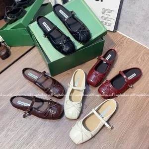 Sục bệt nữ da phủ nano bóng mềm nhún mũi phối nơ cá tính thời trang [Có Sẵn]