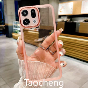 Ốp Điện Thoại Cho Oppo Find X9 Pro Ultra X9Pro FindX9Pro 5G 2025 Vỏ TPU Mềm Trong Suốt Màu Hồng Bling Trắng Chống Sốc Beatiful Ốp Lưng