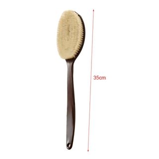 Bàn chải tắm COZYNEST, Bàn chải tắm tóc mềm mại cọ xát lưng Pig Mane, bằng gỗ sáng tạo Tay cầm dài Massage chà lưng Dụng cụ làm sạch hiện vật
