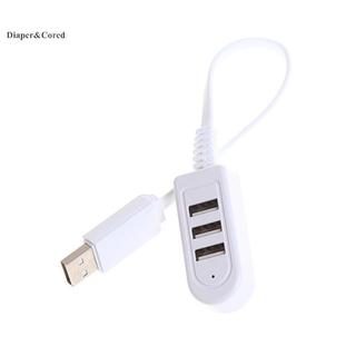 DIAPER & CORED 3 cổng USB 2.0 Bộ chia HUB tốc độ cao đa năng Máy tính xách tay mở rộng cho máy tính để bàn YTH