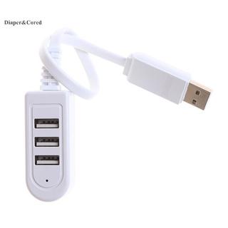 DIAPER & CORED 3 cổng USB 2.0 Bộ chia HUB tốc độ cao đa năng Máy tính xách tay mở rộng cho máy tính để bàn YTH