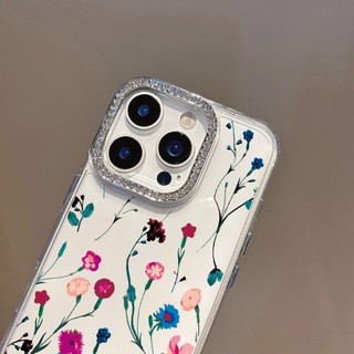 Ốp điện thoại trong suốt hoa bồ công anh thẩm mỹ cho OPPO Reno 14 13 12 11 10 Pro Reno 4 5 6 8 6Z 13F 12F 11F 7 8 Lite Vỏ kim cương giả chống rơi