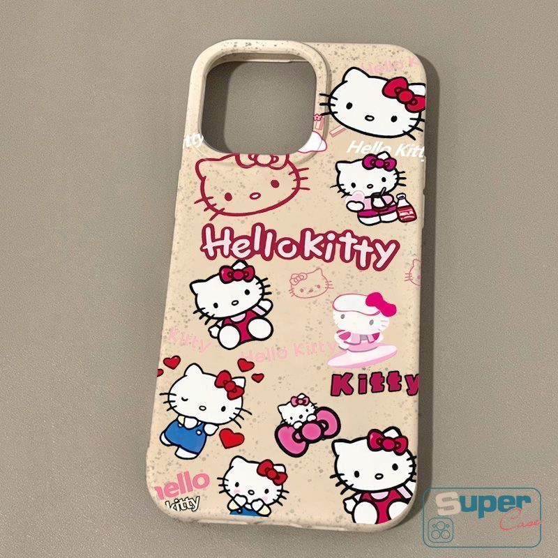Ốp Lưng Tương Thích Cho IPhone 13 17 16 11 15 14 12 Pro Max XR Air X XS Max 12 17 16 7 13 Pro 8 14 15 6 6s 16 Plus SE 2020 Hoạt Hình Ngọt Ngào Dễ Thương Hello Kitty Trái Tim Tình Yêu Bìa mềm