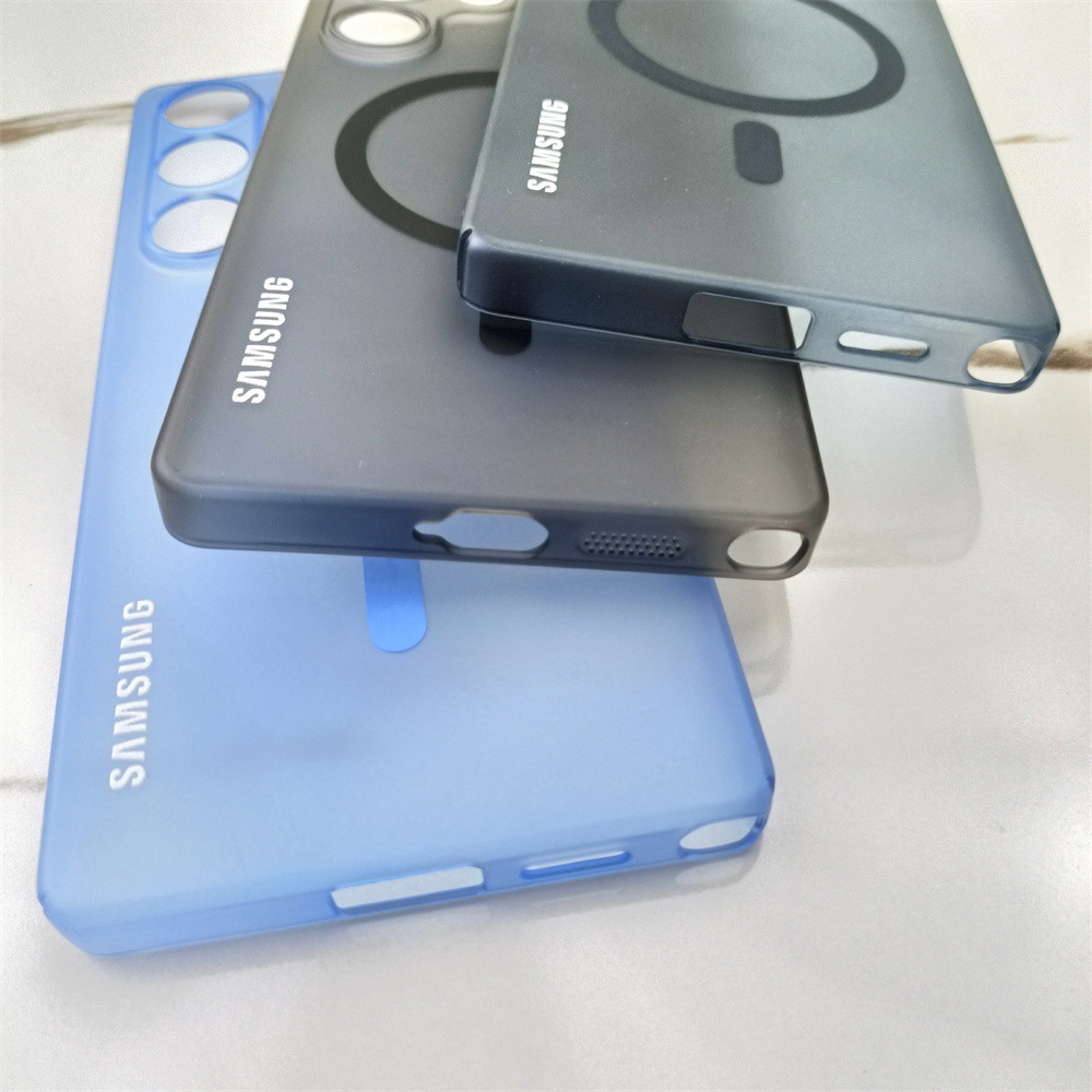Ốp điện thoại Samsung S25 Ultra S24 S23 S22 Plus Slim Ice Mist Ốp điện thoại từ tính trong suốt cho Galaxy S25 S24 Ốp điện thoại chống sốc Funda