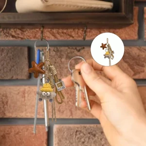 Yoo Dễ Thương Túi Charm Mặt Dây Chuyền Móc Khóa Ngôi Sao Búp Bê Bện Dây Móc Khóa Túi Quyến Rũ Cho Ba Lô Ví Túi Xách Trang Trí