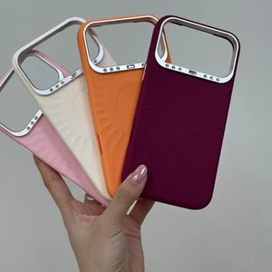 Ốp điện thoại IPhone 17 Pro max Vỏ bảo vệ Silicon lỏng hướng dương từ tính 16 Pro Chống sốc Giới thiệu toàn diện Bảo vệ màu trơn