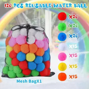 60 Miếng Bóng Nước Có Thể Tái Sử Dụng Cotton Cho Trẻ Em Đồ Chơi Ngoài Trời Trò Chơi Bể Bơi Mùa Hè Bóng Nước Cotton Đồ Chơi saixit2vn