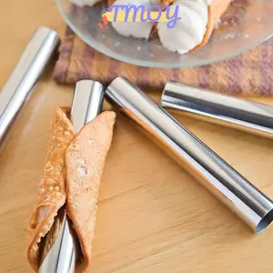 TMOY 5 Cái / bộ Nhà Bếp Thép Không Gỉ Nướng Nón Sừng Bánh Ngọt Cuộn Khuôn Bánh Xoắn Ốc Nướng Bánh Croissants Ống Bánh Quy Món Tráng Miệng Dụng Cụ TMOY