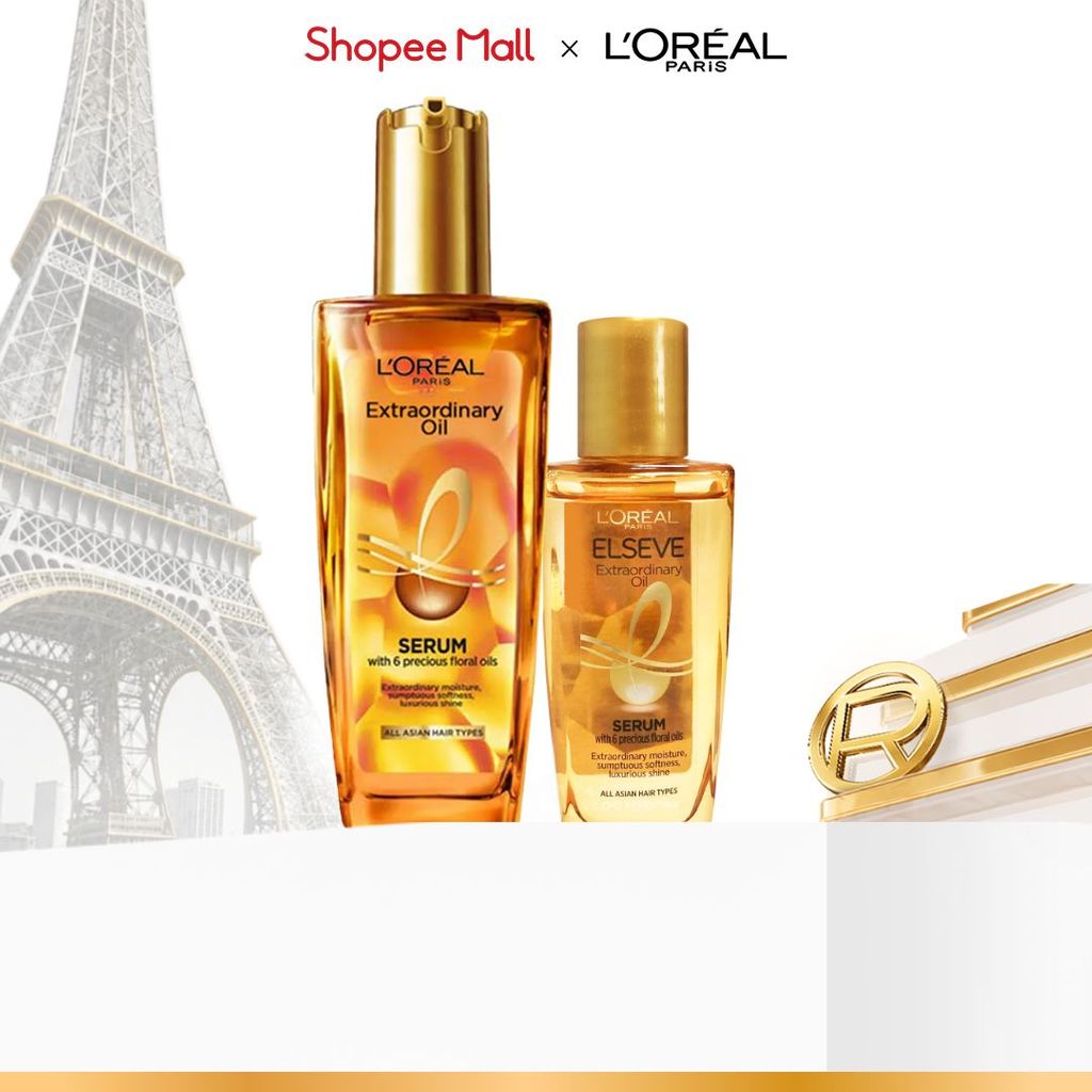 Bộ dầu dưỡng chiết xuất tinh dầu hoa tự nhiên L'Oreal Paris Elseve Extraordinary Oil Ultra Nourishing 130ml
