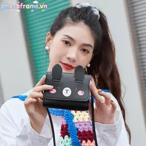 Khung ảnh Túi xách Mini sành điệu Túi đeo chéo cho bé gái Da PU để đi chơi vui nhộn VN