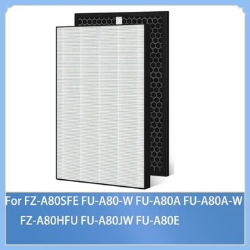 Bộ lọc HEPA Bộ lọc than hoạt tính cho máy lọc không khí Sharp FZ-A80SFE FU-A80-W FU-A80A FU-A80A-W FZ-A80HFU FU-A80JW FU-A80E Linh kiện thay thế