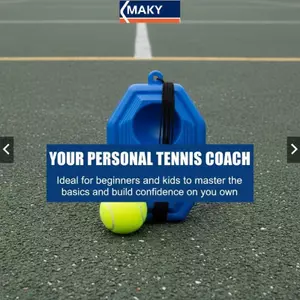 Bộ tập Tennis MAKY dành cho người mới bắt đầu Solo Bộ ngoài trời đơn di động có dây đàn hồi cho Bayard hoặc trường học Sử dụng VN