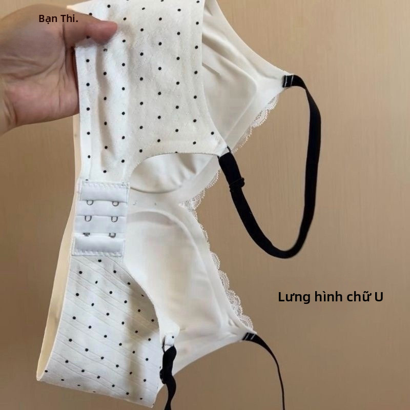 Đồ lót nâng ren màu tương phản hoa ngọt ngào sữa | Ngực Nhỏ Nhìn Lớn Nửa Cốc Áo Ngực Không Dây Ngực-Receiving Cô Gái Hàn Quốc Trắng T Thấp Mặc Thiên Đường
