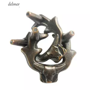 DELMER Kim Loại Trí Não Teaser Đồ Chơi Ngộ nghĩnh Truyền Thống Thông Minh Xếp Hình Trí Thông Minh Ma Thuật Bứt Luban Khóa Học Sớm Dây Kim Loại Xếp Hình
