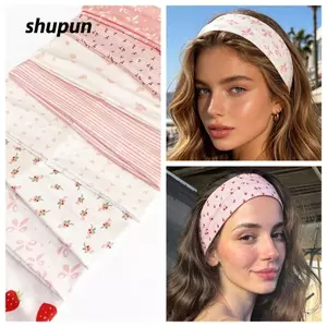 Băng đô co giãn SHUPUN, Băng đô buộc tóc nút lớn phong cách cổ điển, thấm mồ hôi Phong cách ngọt ngào Băng đô chấm bi co giãn