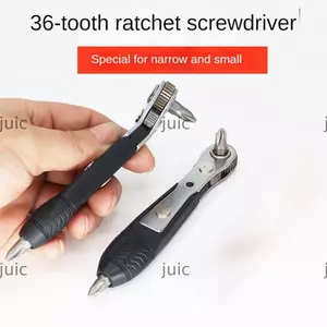Tua vít Ratchet JUIC, Ổ cắm hàng loạt 36 răng Tua vít hai chiều, bền bỉ với ổ cắm hàng loạt Tua vít góc phải hẹp khoảng cách không gian nhỏ