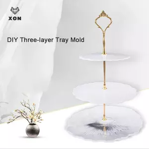 Khay đĩa trái cây tròn không đều Khuôn Silicon bằng nhựa DIY Coaster Epoxy Mold Craft [Mina]