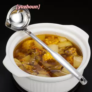 Thìa Rây Lọc Inox Súp Rây Lọc Nhà Bếp Dầu Canh Tách Mỡ Sữa Chua Dầu Skimmer Thìa Phụ Kiện Nhà Bếp
