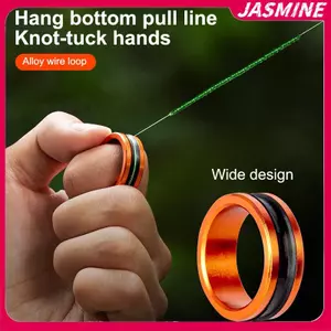 JASMINE 1 Chiếc Dây Câu Kéo Vòng Cao Su Chống Trơn Trượt Bền Constructionpact Thiết Kế Di Động Dây Kéo Vòng Phụ Kiện Câu Cá JASMINE