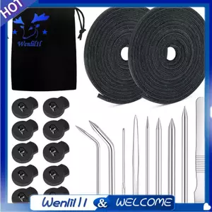 Bộ ren găng tay bóng chày, Bộ viền sửa chữa găng tay bóng chày Bao gồm 2 dây da 10 khóa ren 9 dây đeo găng tay có túi
