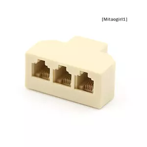 1 Bộ chia RJ11 Bộ chuyển đổi 3 chiều 1 M đến 3 F RJ-11 6P4C Điện thoại Ja Splitter [Vn]