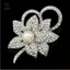 Mới Charm Hoa Pha Lê Thổ Cẩm Chân Kim Cương Giả Ngọc Trai Trâm Cài [Mina]