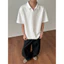 Khâu Nặng Giải Cấu Trúc Vai Trước Áo Sơ Mi Polo Tay Ngắn Nam Mùa Hè Hợp Thời Trang Nam Mỹ Ve Áo Thun Top 1ZCJ