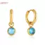 HFSHY Vàng PVD Mạ Tarnish Tròn Miễn Phí Zircon Thả Bông Tai Thép Không Gỉ Chống Thấm Nước Dainty Trang Sức Cho Nữ Trang Phục Hàng Ngày VN