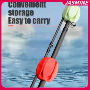 JASMINE Silicone Cần Câu Dây Đeo 5 Lỗ Nhẹ Câu Chuyện Câu Dây Buộc Phụ Kiện Câu Cá Silicon Cần Câu Lưu Trữ JASMINE