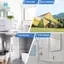 Tấm lót rèm tắm EVA trong suốt Rèm phòng tắm vuông nước 3D trong suốt chống thấm nước 71 inch x 79 inch, 12 móc