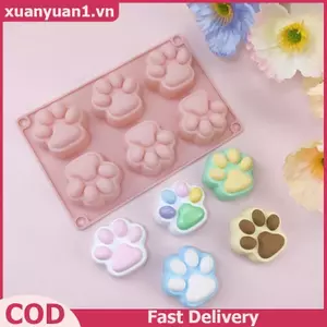 XUAN Mèo Vuốt Khuôn Nướng Bánh Silicon Chống Dính Cấp Thực Phẩm Cho Sô Cô La Đá Thạch Pudding Bánh Trang Trí Đồ Dùng Nhà Bếp VN