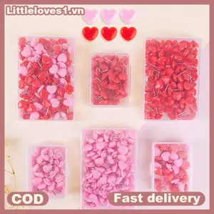 Littleloves1 Ins Tình Yêu Hình Trái Tim Đẩy Chân An Toàn Màu Push Pin Cork Board Thumb Ta Wall Pins Trường Văn Phòng Phẩm Văn Phòng Ràng Buộc Vật Dụng VN