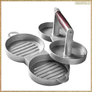 Hợp Kim Nhôm Hamburger Thịt Bấm Hình Tròn Hai Lần Burgers Cho Thịt Bò Nướng Khuôn Thực Phẩm Dụng Cụ Nhà Bếp