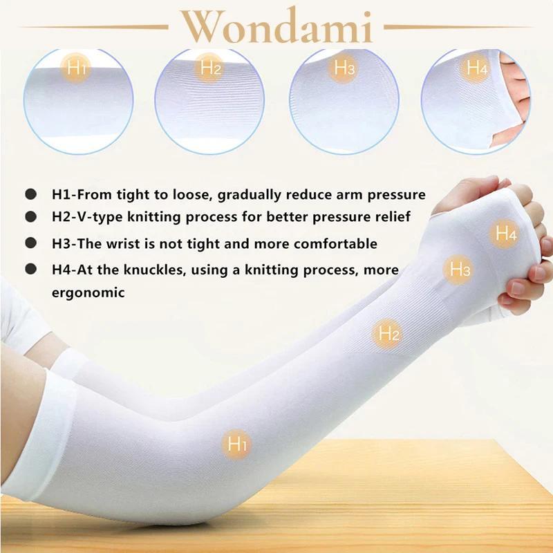 [1 Cặp] Găng Tay Chống Nắng Xỏ Ngón Thun Lạnh Chống UV Ống Tay Hở Ngón Đi Xe Máy