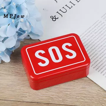MPJow Sơ Cứu Viên Sắt Hộp Y Tế Bộ Dụng Cụ Sinh Tồn Ngoài Trời Bộ Dụng Cụ Gia Đình Hộp Kim Loại Tốt