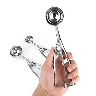 Muỗng múc kem\Muỗng xúc hoa quả trải cây bằng inox 4cm-5cm-6cm