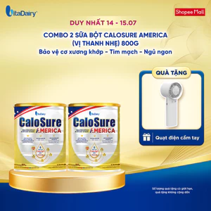 Sữa bột Calosure America 800g (Vị thanh nhẹ) giúp bảo vệ cơ xương khớp, tim mạch, chống đột quỵ