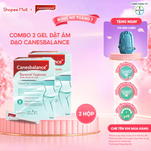 Combo 2 hộp Gel đặt âm đạo Canesbalance hỗ trợ giảm mùi hôi khó chịu và khí hư phụ khoa phụ nữ (14tuýp x 5ml)