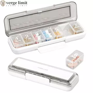 verge limit Hộp đựng thuốc hàng tuần VERGE LIMIT, Hộp đựng thuốc kín 7 lưới, Hộp đựng thuốc chống ẩm tiện lợi chống bụi cấp thực phẩm 7 ngày Hộp đựng thuốc gia đình