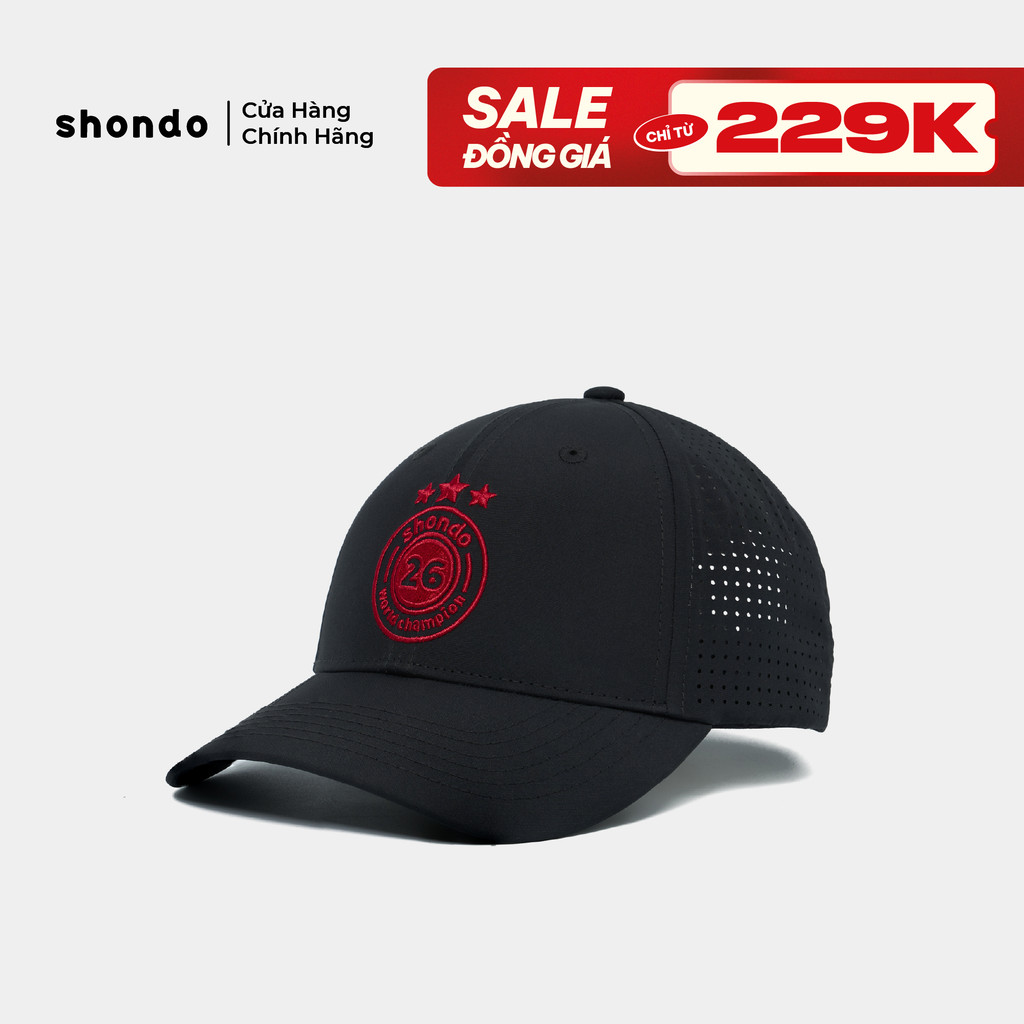 Mũ lưỡi trai SHONDO Champion màu đen