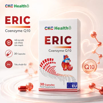 Eric Coenzyme Q10 - Bổ Sung Coenzyme Q10, Hỗ Trợ Tốt Cho Sức Khỏe Tim Mạch - Hộp 30 Viên