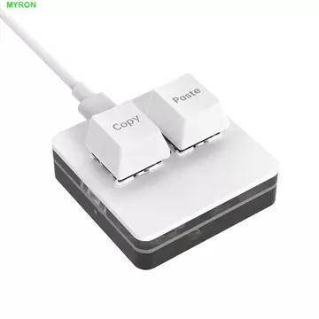 MYRON Tùy Chỉnh Mini 2 Phím Bàn Phím, Bàn Phím Acrylic Copy Paste Bàn Phím, Phụ Kiện Bàn Phím Công Tắc Đỏ Phím Cơ Giao Diện Type-c 2 Phím Bàn Phím Mini PC