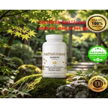 Hũ Nattokinase 10,000FU-Hỗ Trợ Tuần Hoàn Máu&Tăng Cường Sức Khỏe Tim Mạch, Chống Đột Quỵ, Tai Biến_SALE |C
