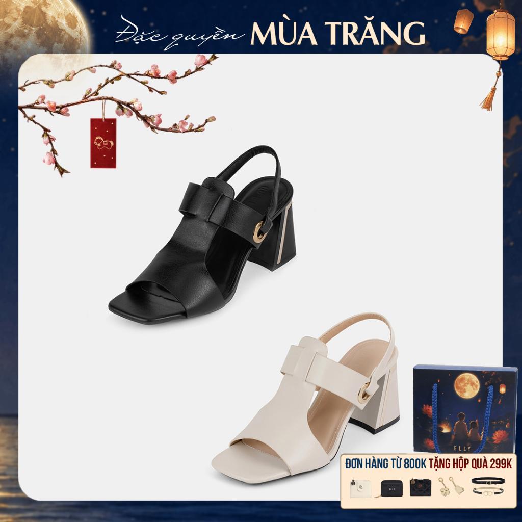 Sandal cao gót nữ ELLY EG286 quai bản lớn sang trọng tôn dáng thời trang